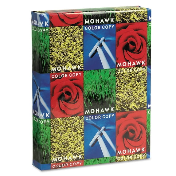 Mohawk Color Copy Gloss Paper, 94 Brightness, 8-1/2" x 11", Pure White, 500 Shts/Rm