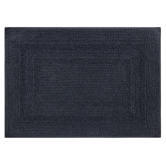 Mohawk Cotton Bath Mat Soft Absorbent Quick Dry Machine Washable Bathroom Mat, Charcoal, 21" x 34"