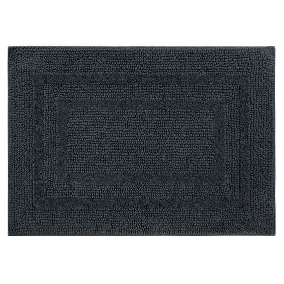 Mohawk Cotton Bath Mat Soft Absorbent Quick Dry Machine Washable Bathroom Mat, Charcoal, 27" x 45"