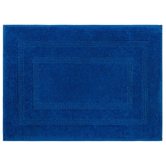 Mohawk Cotton Bath Mat Soft Absorbent Quick Dry Machine Washable Bathroom Mat, Cobalt, 27" x 45"