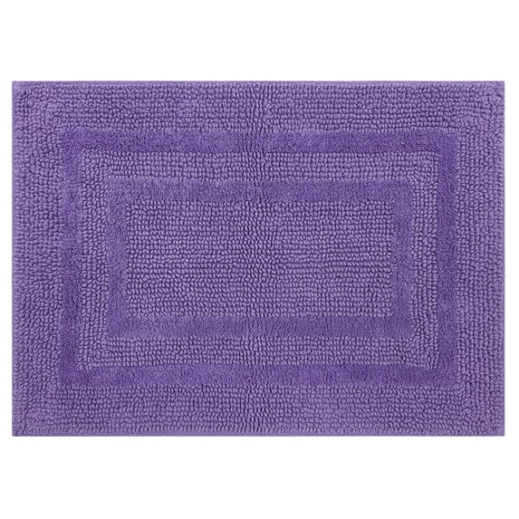 Mohawk Cotton Bath Mat Soft Absorbent Quick Dry Machine Washable Bathroom Mat, Grape, 17" x 24"