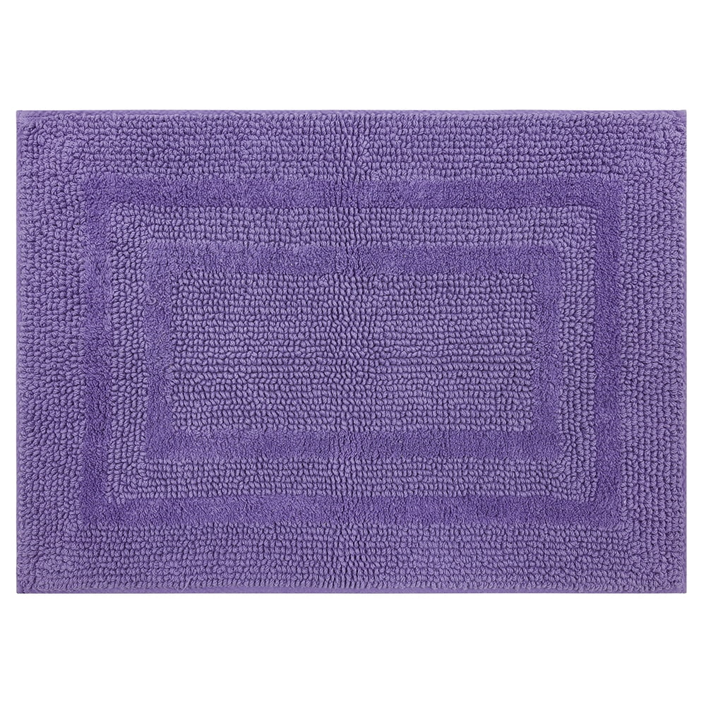 Mohawk Cotton Bath Mat Soft Absorbent Quick Dry Machine Washable Bathroom Mat, Grape, 21" x 34"
