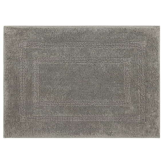 Mohawk Cotton Bath Mat Soft Absorbent Quick Dry Machine Washable Bathroom Mat, Pewter, 21" x 34"