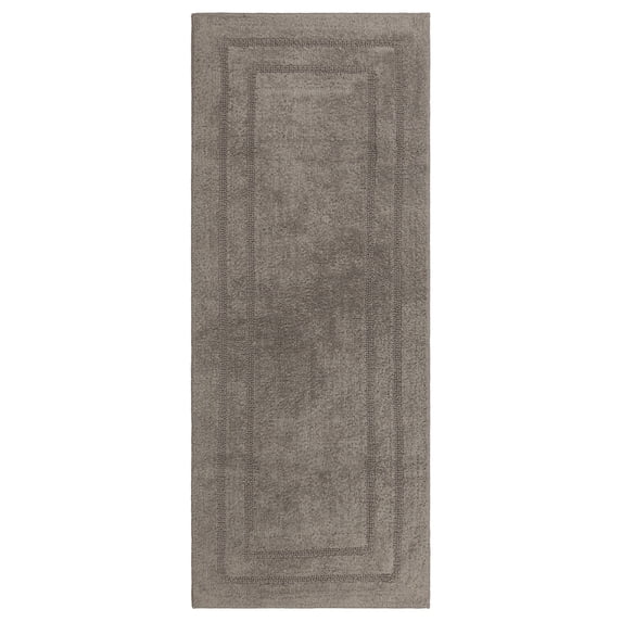 Mohawk Cotton Bath Mat Soft Absorbent Quick Dry Machine Washable Bathroom Mat, Pewter, 24" x 60"