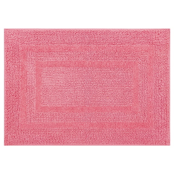 Mohawk Cotton Bath Mat Soft Absorbent Quick Dry Machine Washable Bathroom Mat, Rose, 27" x 45"