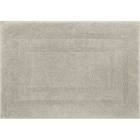Mohawk Cotton Bath Mat Soft Absorbent Quick Dry Machine Washable Bathroom Mat, Silver, 24" x 60"