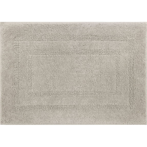 Mohawk Cotton Bath Mat Soft Absorbent Quick Dry Machine Washable Bathroom Mat, Silver, 24" x 60"