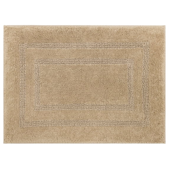 Mohawk Cotton Bath Mat Soft Absorbent Quick Dry Machine Washable Bathroom Mat, Taupe, 17" x 24"