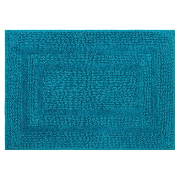 Mohawk Cotton Bath Mat Soft Absorbent Quick Dry Machine Washable Bathroom Mat, Teal, 21" x 34"