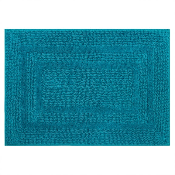 Mohawk Cotton Bath Mat Soft Absorbent Quick Dry Machine Washable Bathroom Mat, Teal, 27" x 45"