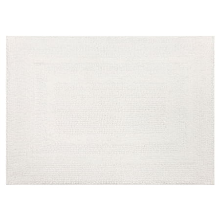 Mohawk Cotton Bath Mat Soft Absorbent Quick Dry Machine Washable Bathroom Mat, White, 21" x 34"