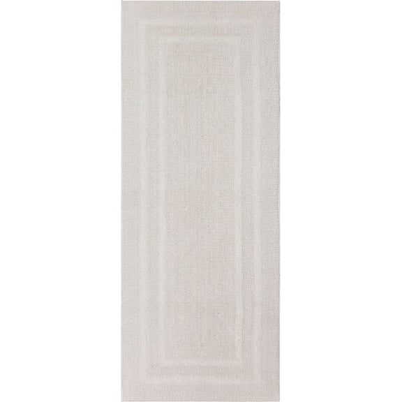 Mohawk Cotton Bath Mat Soft Absorbent Quick Dry Machine Washable Bathroom Mat, White, 24" x 60"