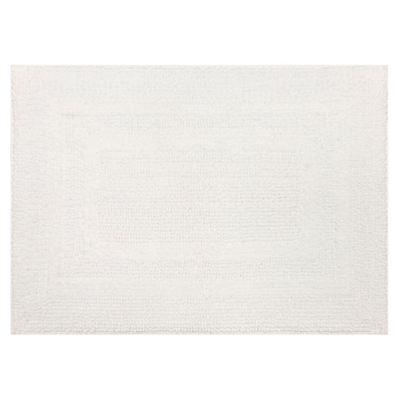 Mohawk Cotton Bath Mat Soft Absorbent Quick Dry Machine Washable Bathroom Mat, White, 27" X 45"