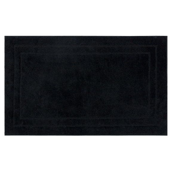 Mohawk Diplomat Bath Mat Soft Absorbent Quick Dry Machine Washable Non-Slip Bathroom Mat, Black, 17" x 24"