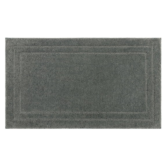 Mohawk Diplomat Bath Mat Soft Absorbent Quick Dry Machine Washable Non-Slip Bathroom Mat, Pewter, 17" x 24"