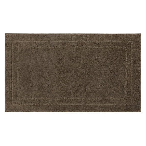 Mohawk Diplomat Bath Mat Soft Absorbent Quick Dry Machine Washable Non-Slip Bathroom Mat, Walnut, 17" x 24"