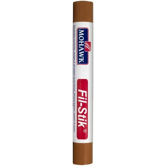 Mohawk Fill Stick (Fil-Stik) Putty Stick for Wood Repair (Medium Dark Walnut)- Rub On Semi-Soft Wax Filler Stick