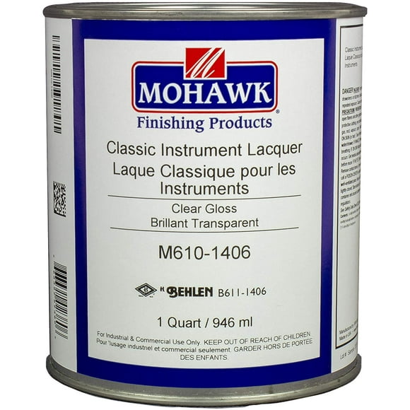 Mohawk Finishing Products Classic Instrument Lacquer Clear Gloss Wood Finish, 1 Quart