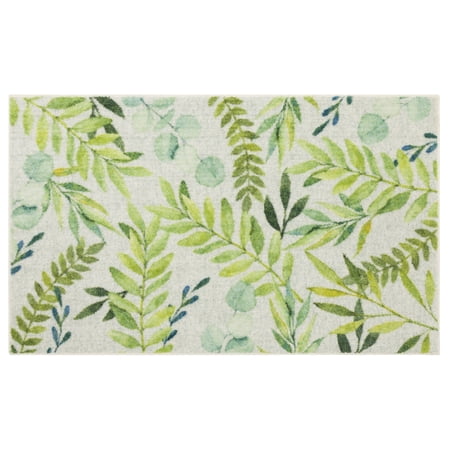 Mohawk Floral Transitional Area Rug, Green/White , 1' 6" x 2' 6"