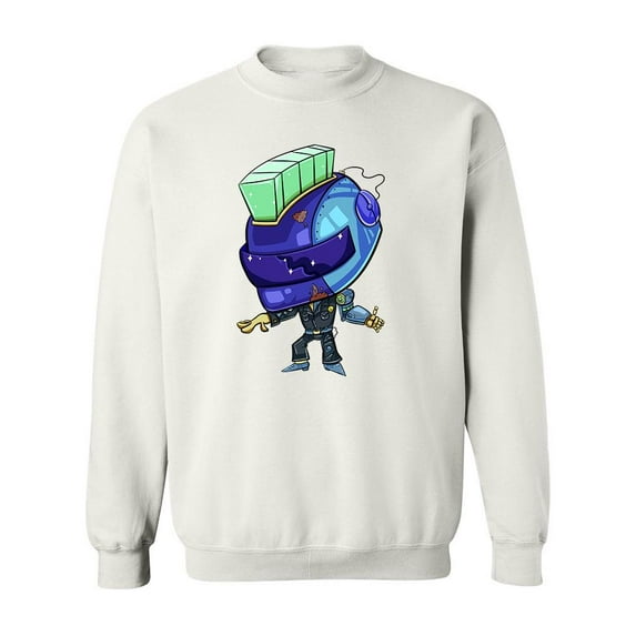 Mohawk Helmet Sweatshirt Men -Image by Shutterstock, Male Small