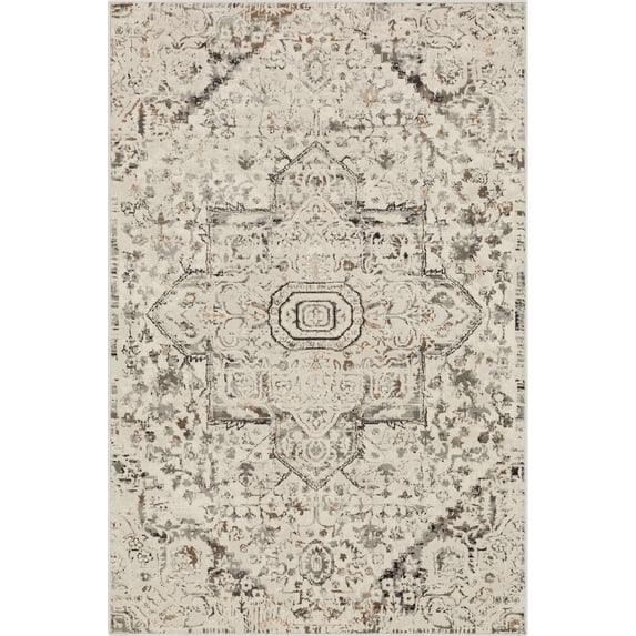 Mohawk Home Agatha Washable Low Pile Stain and Fade Resistant Indoor Area Rug, Cream, 5' 3" X 8'