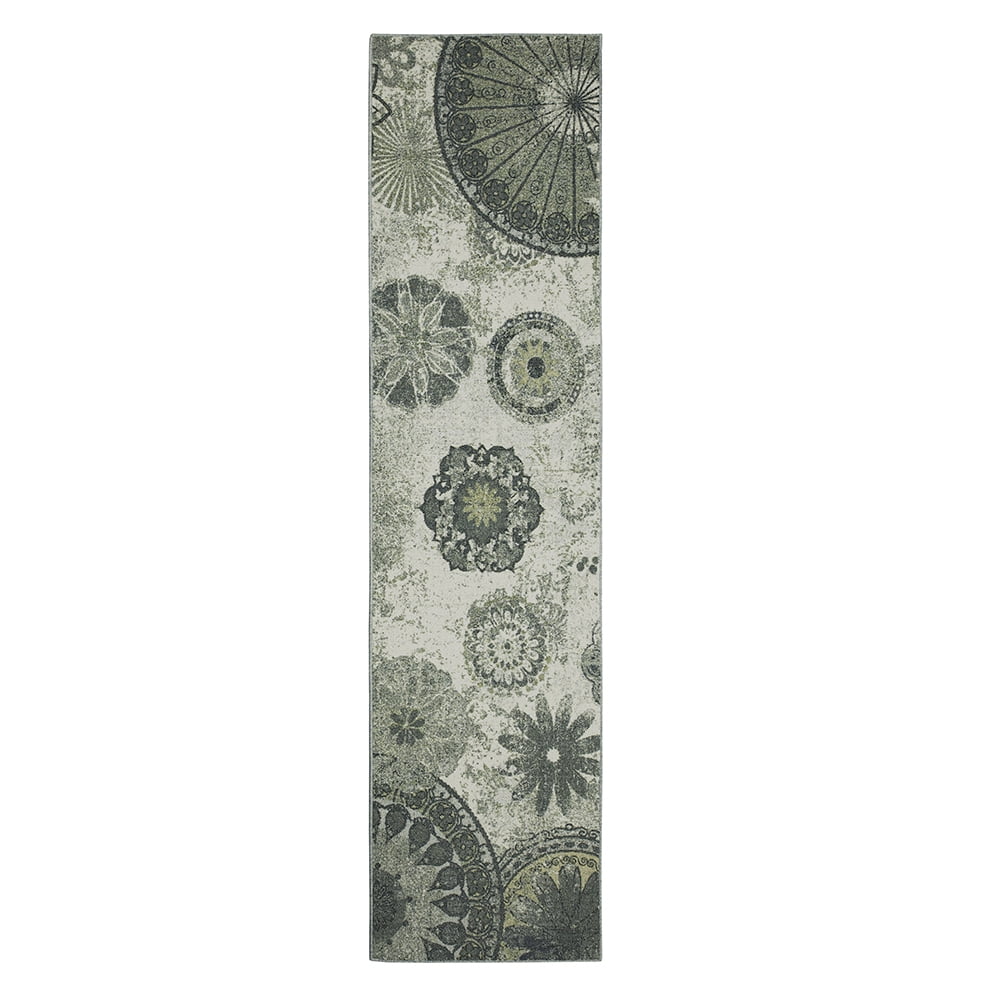 Mohawk Home Alexa Medallion Runner Rug, Gray, 2'x8'