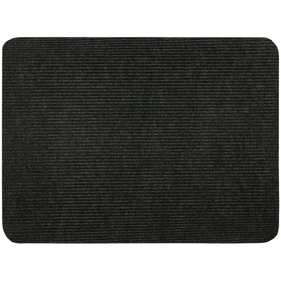 Mohawk Home All Purpose Polyester Ribbed Mat, Charcoal, 3' x 4'