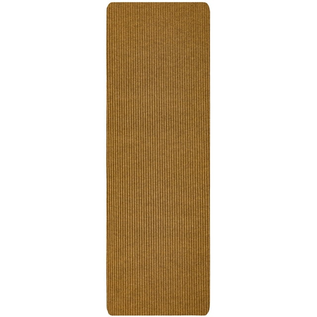 Mohawk Home All Purpose Polyester Ribbed Mat, Tan, 2' x 6'