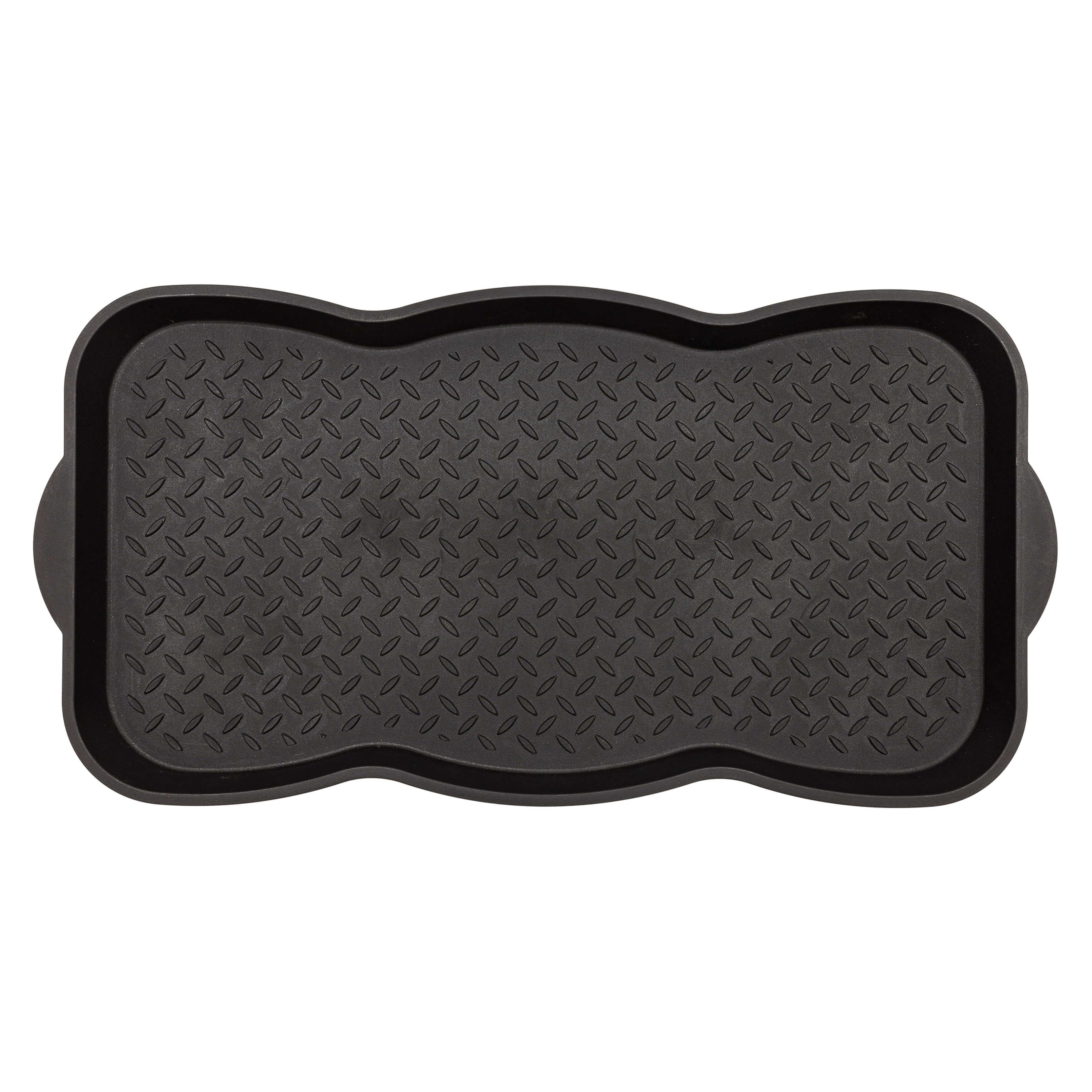 Black Polypropylene Outdoor Boot Tray Door Mat