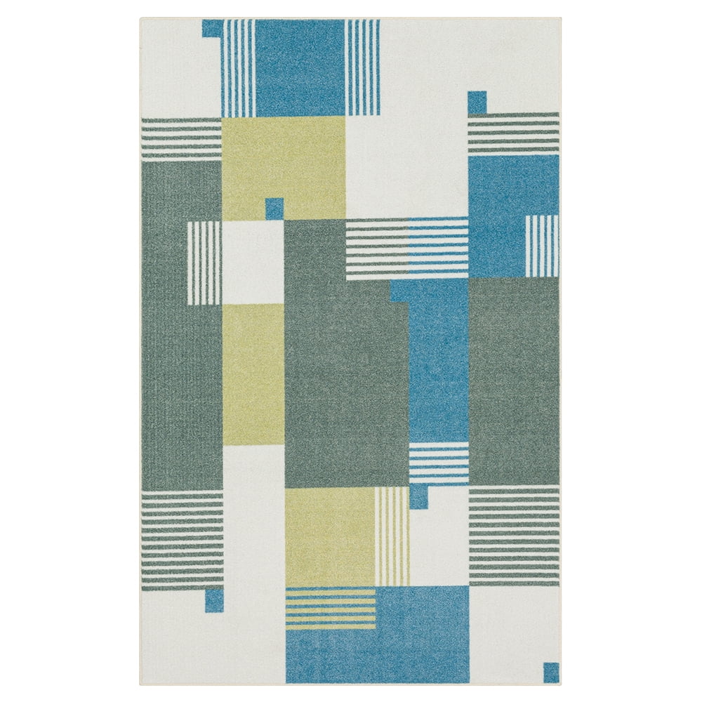 Mohawk Home Alliance Indoor Geometric Area Rug, Denim, 6' x 9'