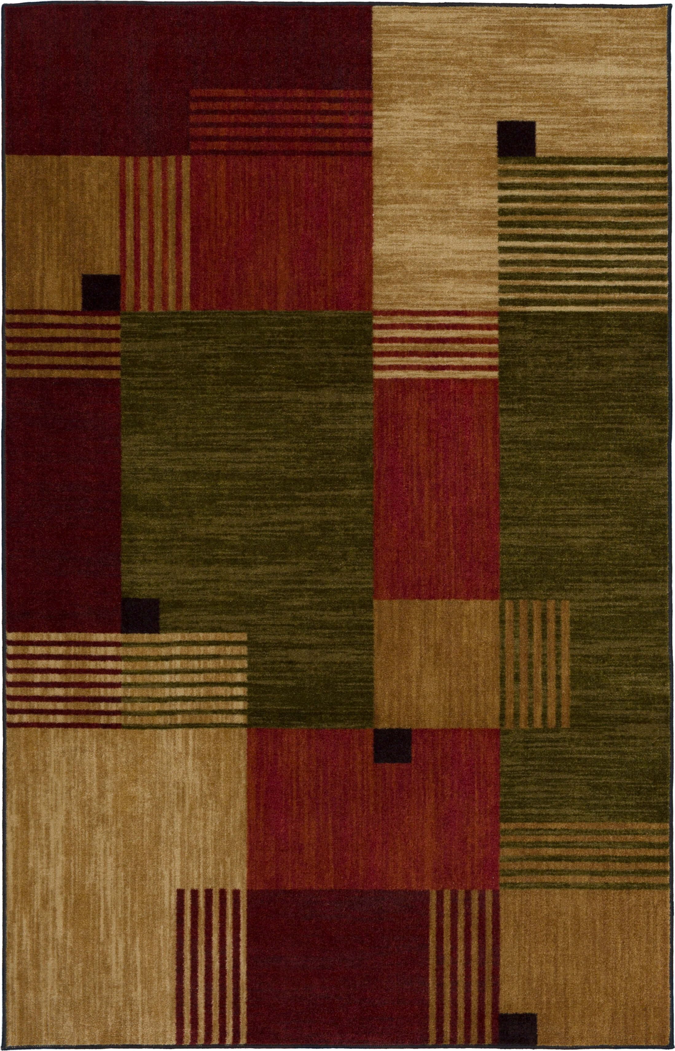 Mohawk Home Alliance Low Pile Non-Slip Stain/Fade Resistant Indoor Area Rug,Multi,5' x 8'
