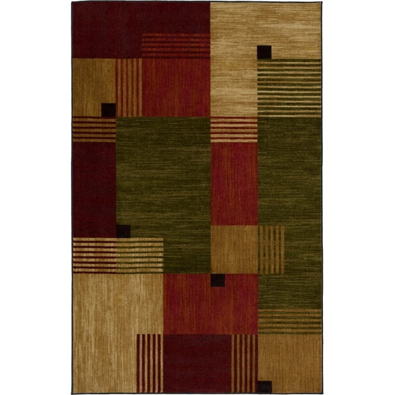 Mohawk Home Alliance Low Pile Non-Slip Stain/Fade Resistant Indoor Area Rug,Multi,5' x 8'