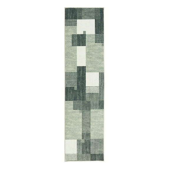 Mohawk Home Alliance Indoor Geometric Runner Rug, Grey, 2' x 8'