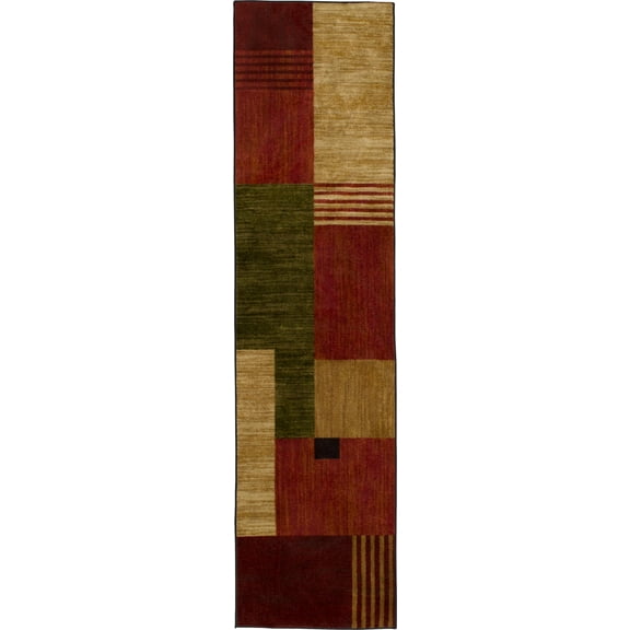 Mohawk Home Alliance Low Pile Non-Slip Stain/Fade Resistant Indoor Area Rug,Multi,2' x 5'