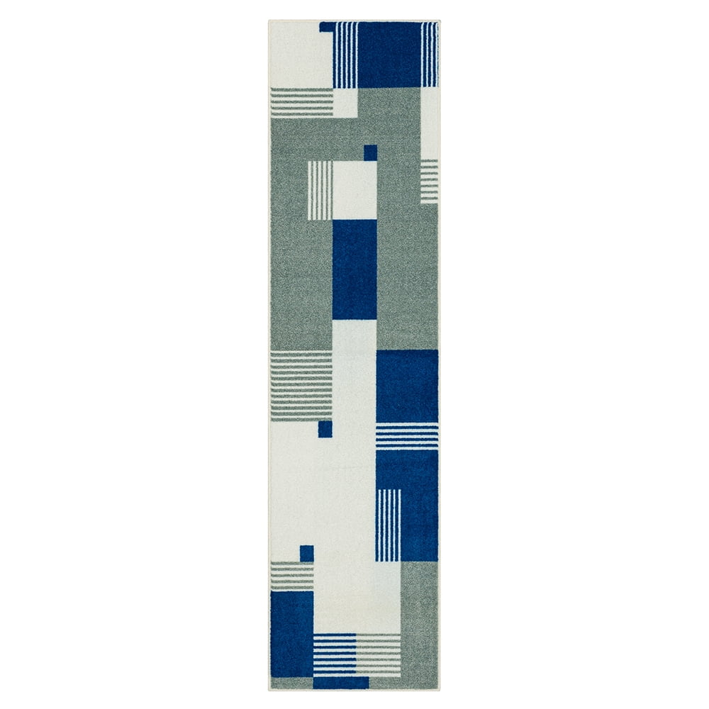 Mohawk Home Alliance Indoor Geometric Runner Rug, Royal, 2' x 8'