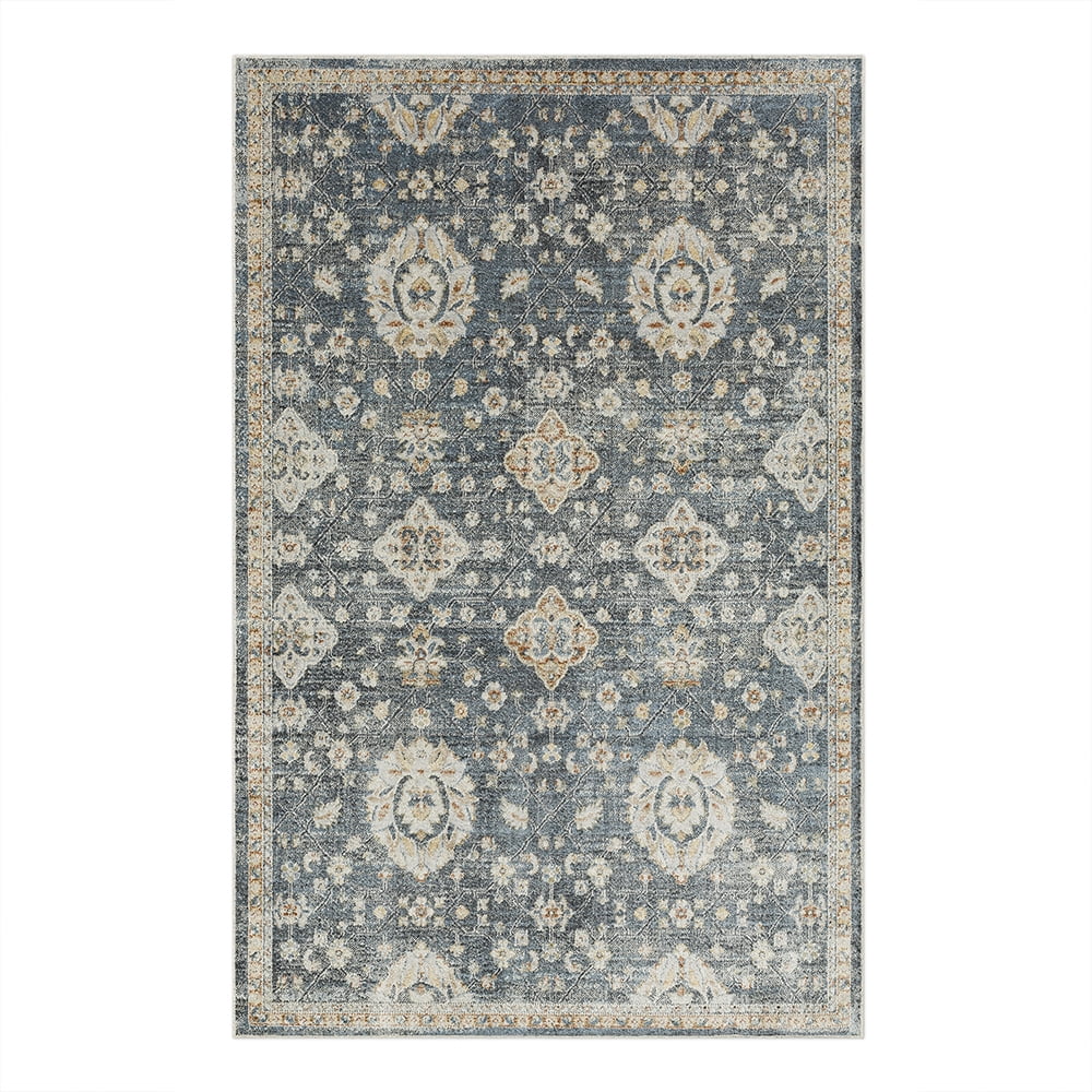Mohawk Home Arete Floral Indoor Polyester Area Rug, Anthracite, 5'3" x 8'