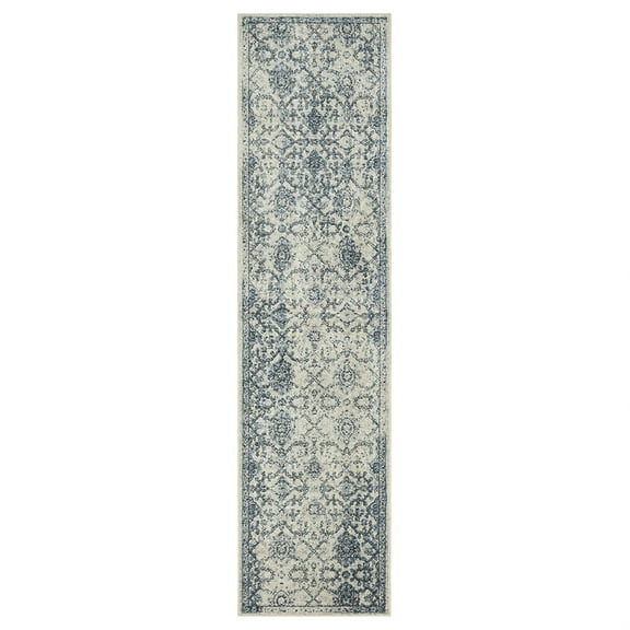 Mohawk Home Arete Floral Indoor Polyester Area Rug, Blue, 2' x 2'11"