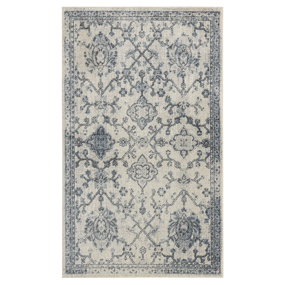 Mohawk Home Arete Floral Indoor Polyester Area Rug, Blue, 3'11" x 6'