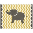 thumbnail image 1 of Mohawk Home Aurora (Kids) Lucky Elephant Yellow Printed Area Rug, 7'6"x10', Grey & Yellow, 1 of 9