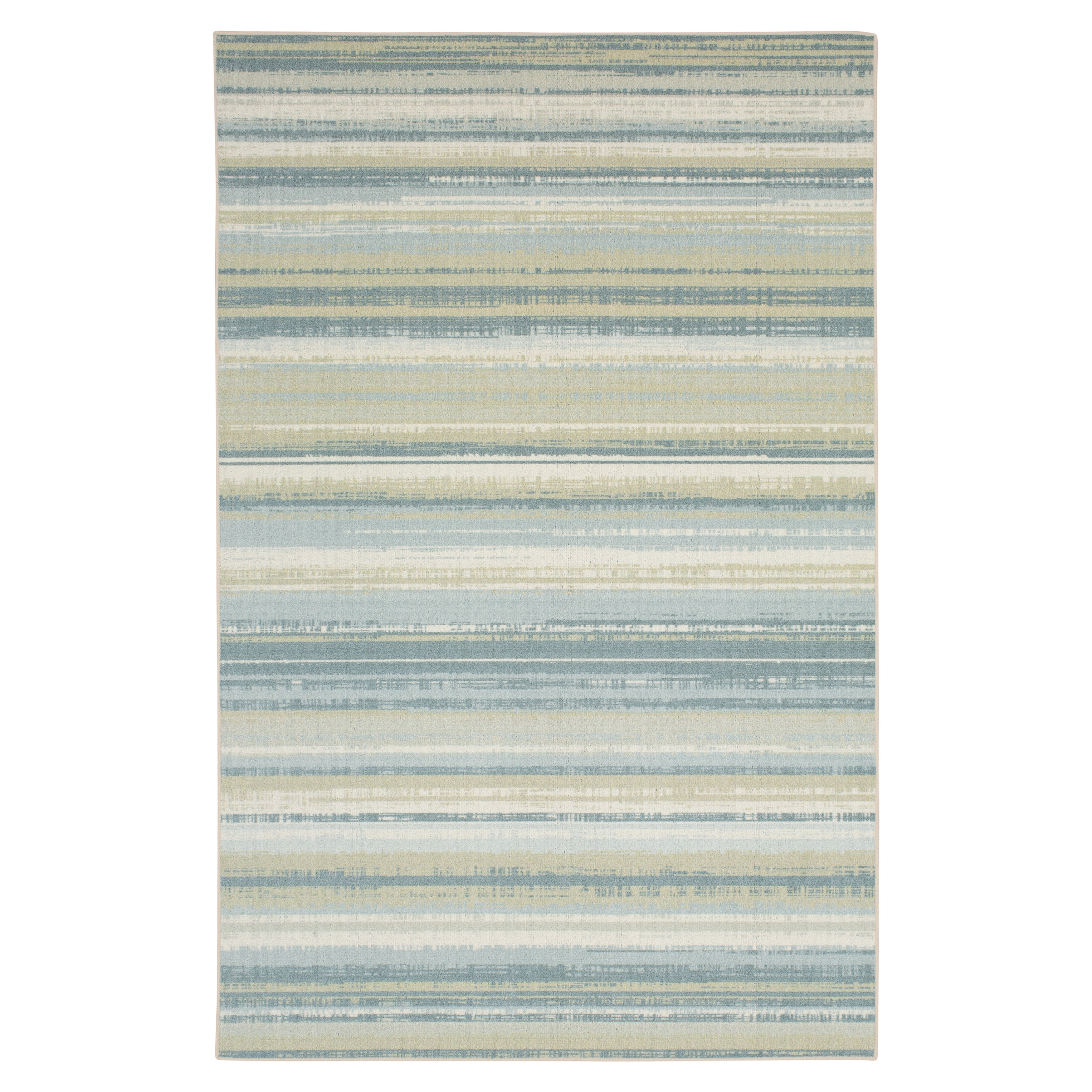 Natural Stripe Tufted Synthetic Rectangular Area Rug, 7' 6" x 10'