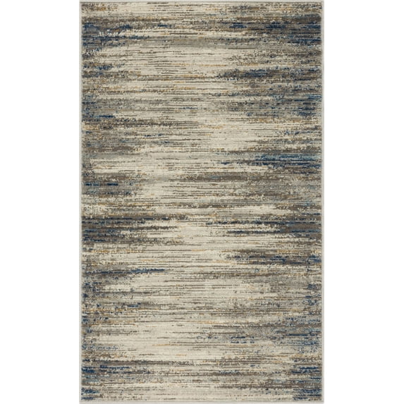 Mohawk Home Berwyn Washable Low Pile Stain and Fade Resistant Indoor Area Rug, Light Grey, 3' 11" X 6'