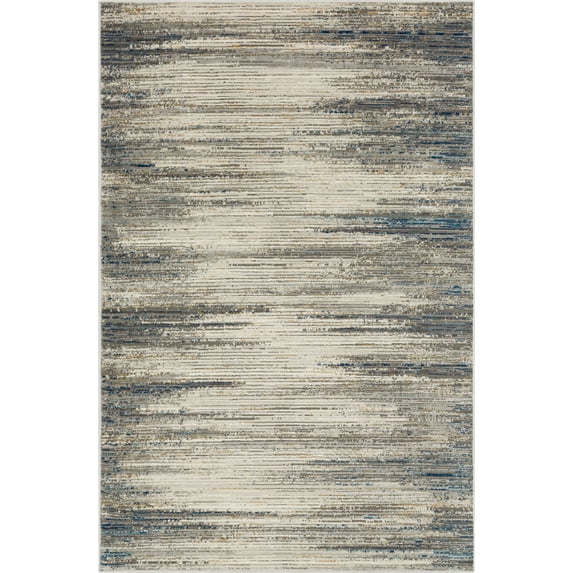 Mohawk Home Berwyn Washable Low Pile Stain and Fade Resistant Indoor Area Rug, Light Grey, 5' 3" X 8'
