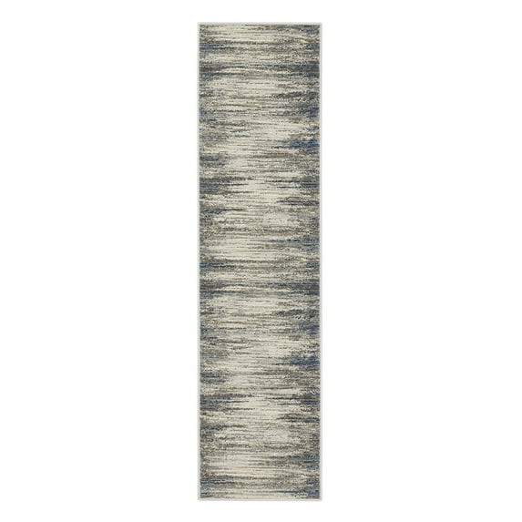 Mohawk Home Berwyn Washable Low Pile Stain and Fade Resistant Indoor Runner Rug, Light Grey, 2' x 10'