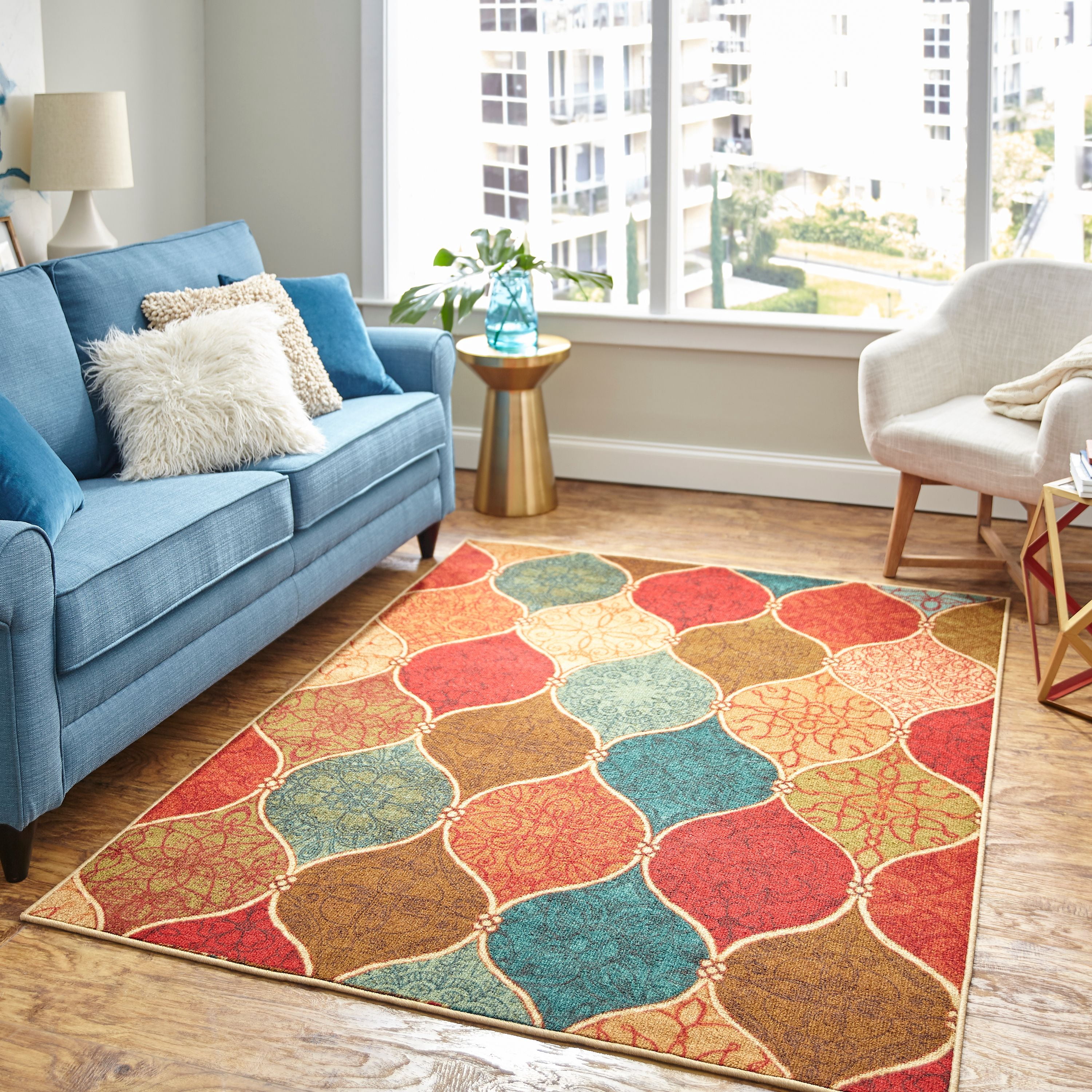 Moelfre Area Rug Mohawk Home Bohemian Riza Tile Fret Area Rug, 7'6 x 10' - Walmart.com