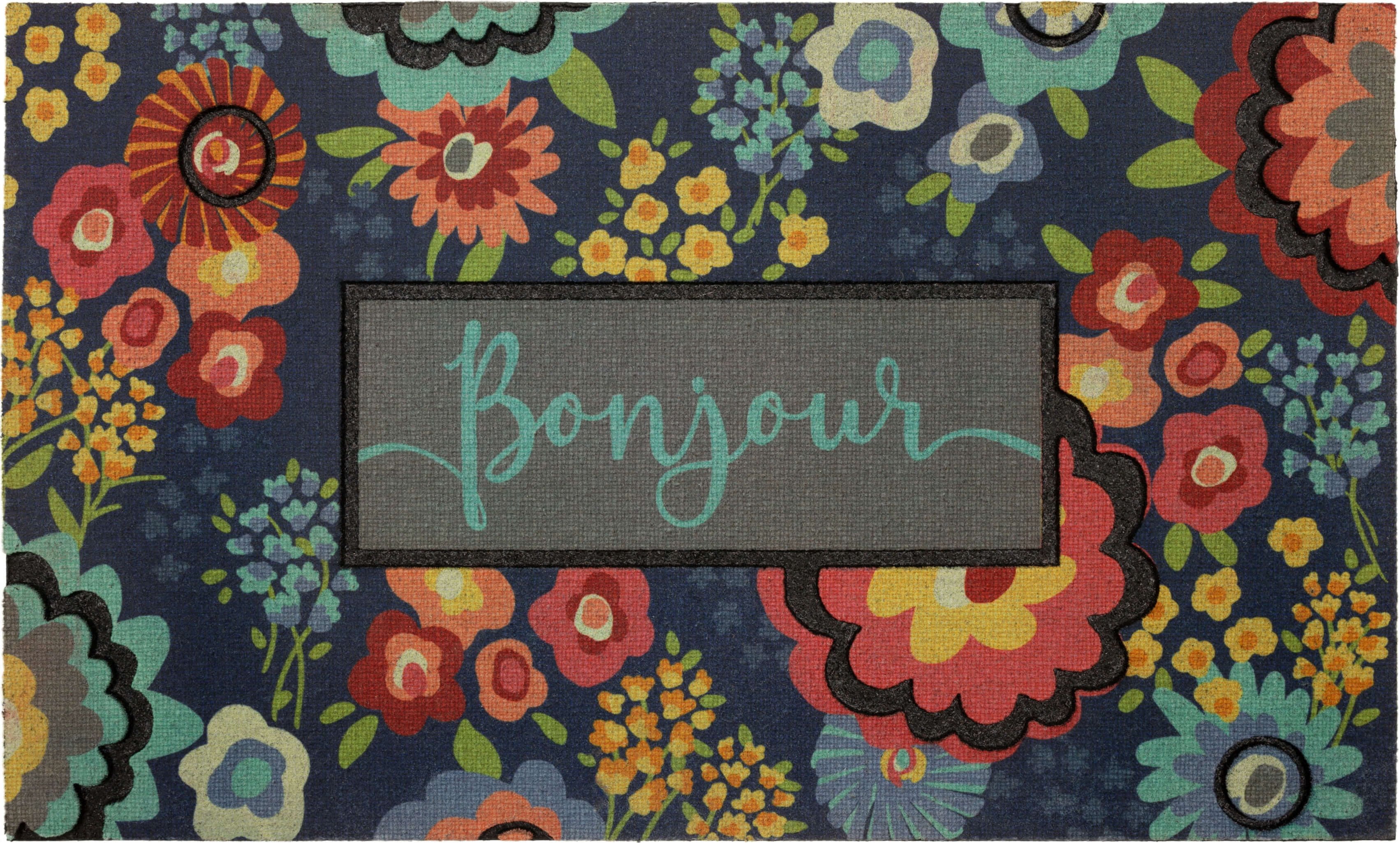 Mohawk Home Bonjour Garden Outdoor Polyester Door Mat, Multi, 1' 6" X 2' 6"