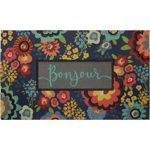 Mohawk Home Bonjour Garden Outdoor Polyester Door Mat, Multi, 1' 6" X 2' 6"
