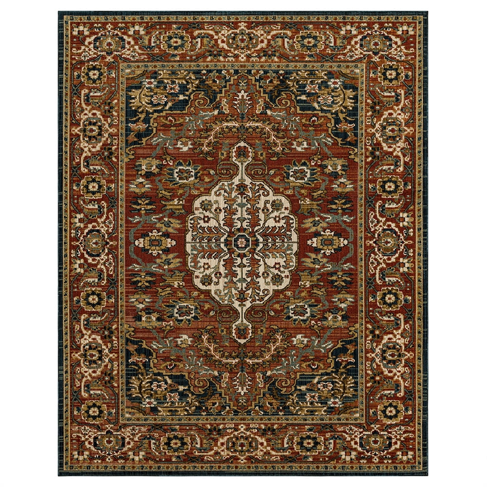 Mohawk Home Borrowdale Woven Ornamental Indoor Area Rug, Red, 8' x 10'
