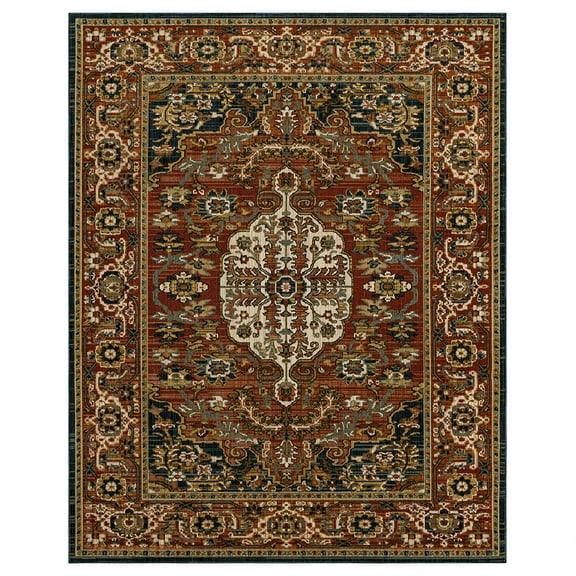 Mohawk Home Borrowdale Woven Ornamental Indoor Area Rug, Red, 8' x 10'