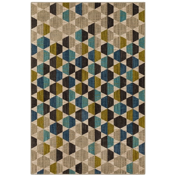 Mohawk Home Brock Indoor Polyester Area Rug, Lagoon, 5' 3" x 7' 10"