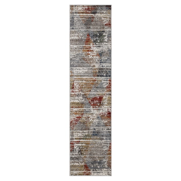 Mohawk Home Campeiro Low Pile Latex Backed Stain and Fade Resistant Abstract Multi Indoor Area Rug, 1' 11" X 10'